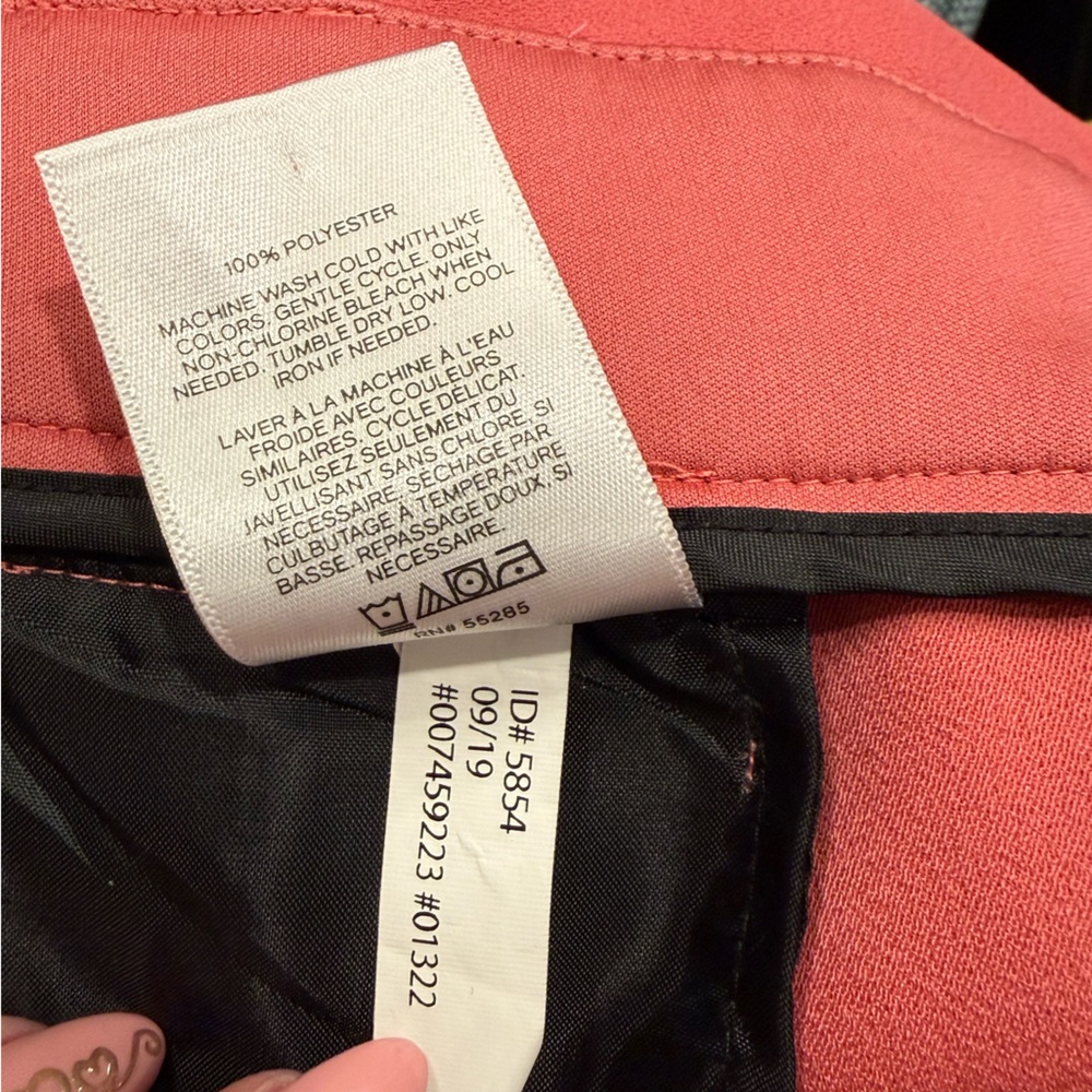 Express Women's High Waisted Paperbag Belted Ankle Pant in Rose Pink Sz 8 - Picture 7 of 7